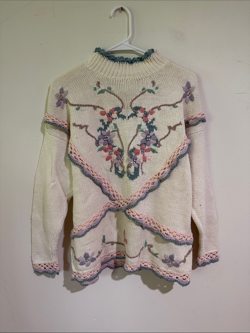 Rebecca Stone Hand Knitted Vintage 80s sweater Medium